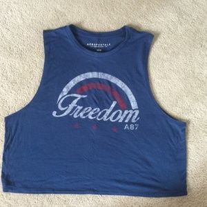 Cropped sleeveless Tee Shirt